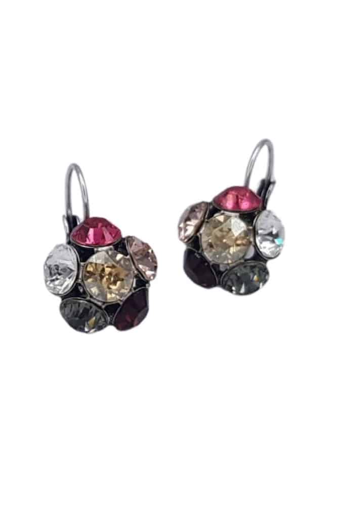 Nell by La Vie Hanging Flower Earriing Swarovski NBL-1011