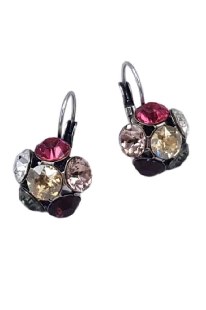 Nell by La Vie Hanging Flower Earriing Swarovski NBL-1011