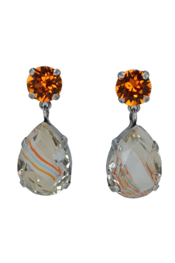 By Nell Earring Marble Peachy Multi NBL-1110