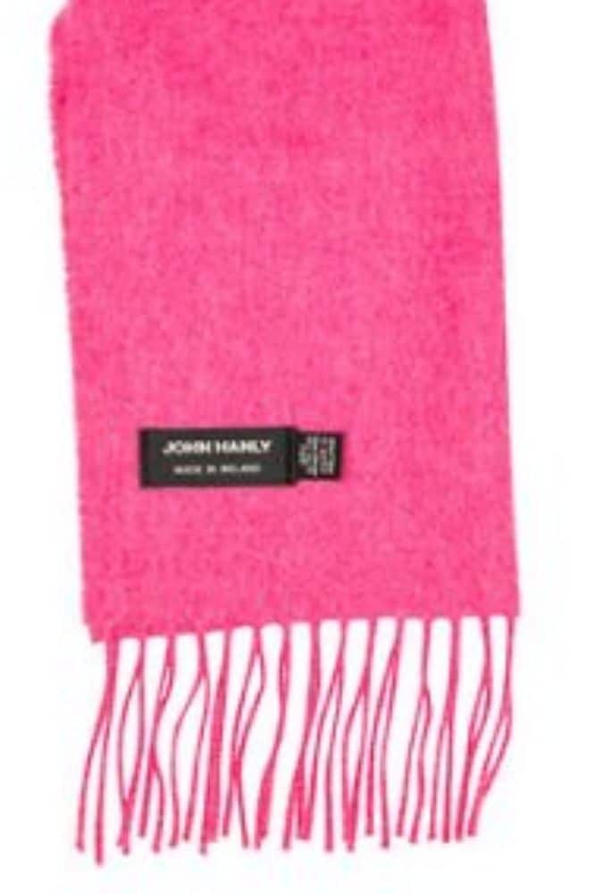 John Hanly Merino Luxury Wool Scarf Pink