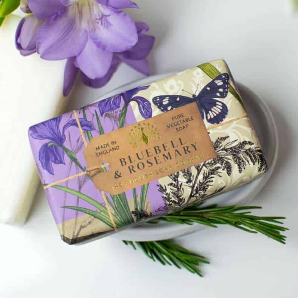 The English Soap Company Anniversary Bluebell and Rosemary Soap
