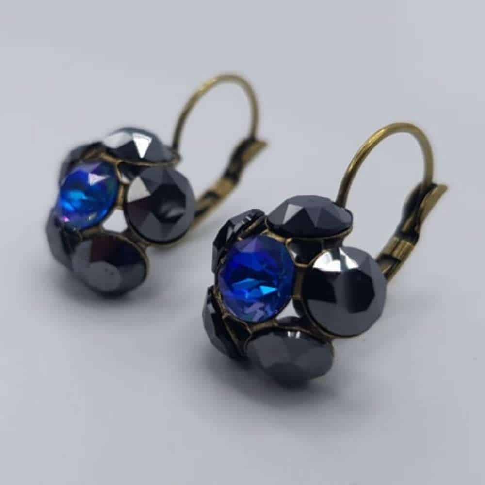 Nell by La Vie Hanging Flower Earriing Swarovski NBLEB-1094