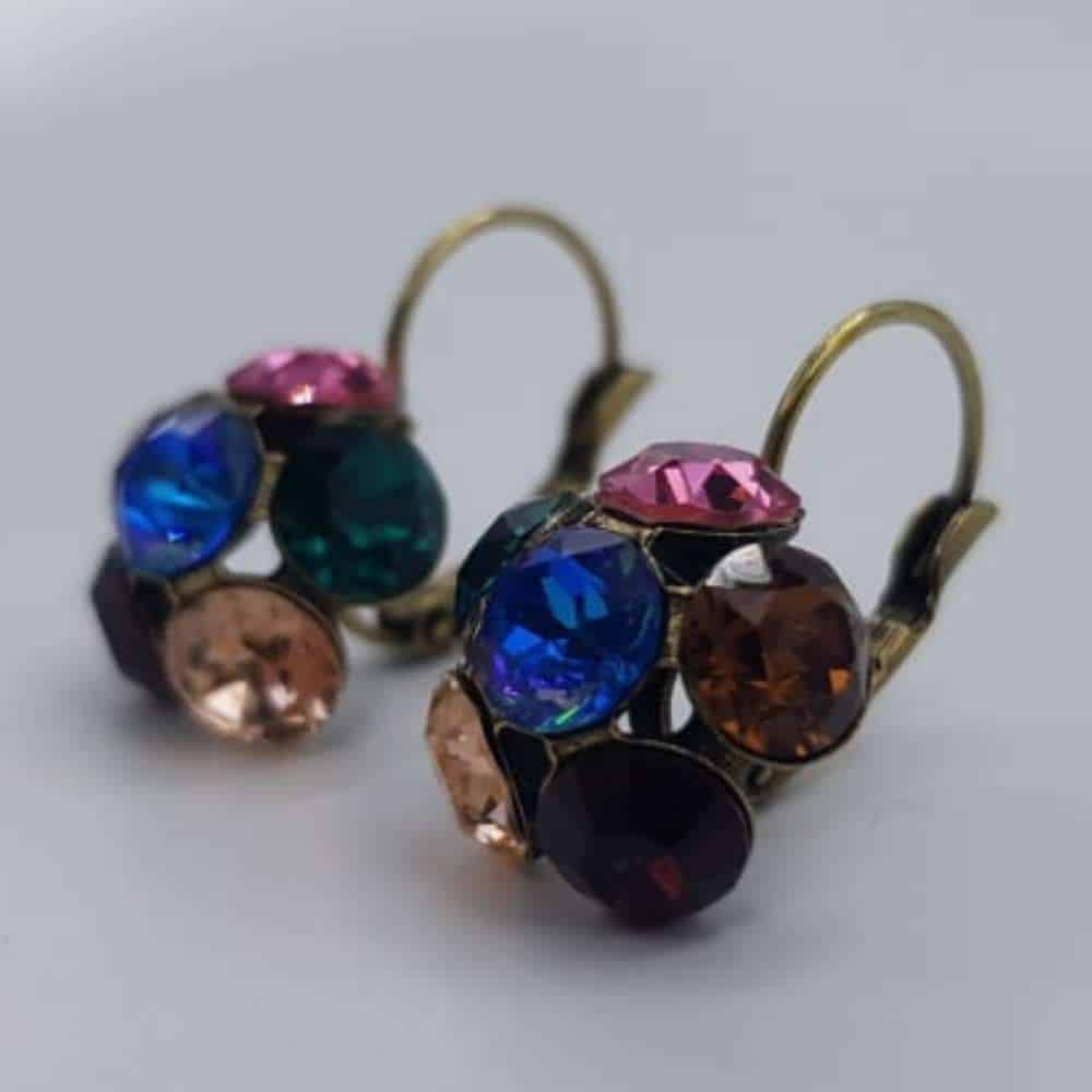 Nell by La Vie Hanging Flower Earriing Swarovski NBLEB-1094