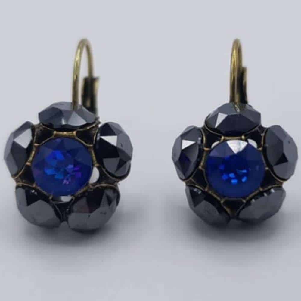 Nell by La Vie Hanging Flower Earriing Swarovski NBLEB-1094