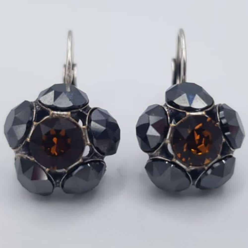 Nell by La Vie Hanging Flower Earring Swarovski NBLEB-1104