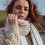 John Hanly Oversized Merino Scarf Baby Blue, Baby Pink Mix Check