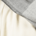 John Hanly Oversized Merino Scarf White Silver Grey Stripe