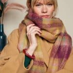 King Louie Scarf Check Chartreuse Yellow