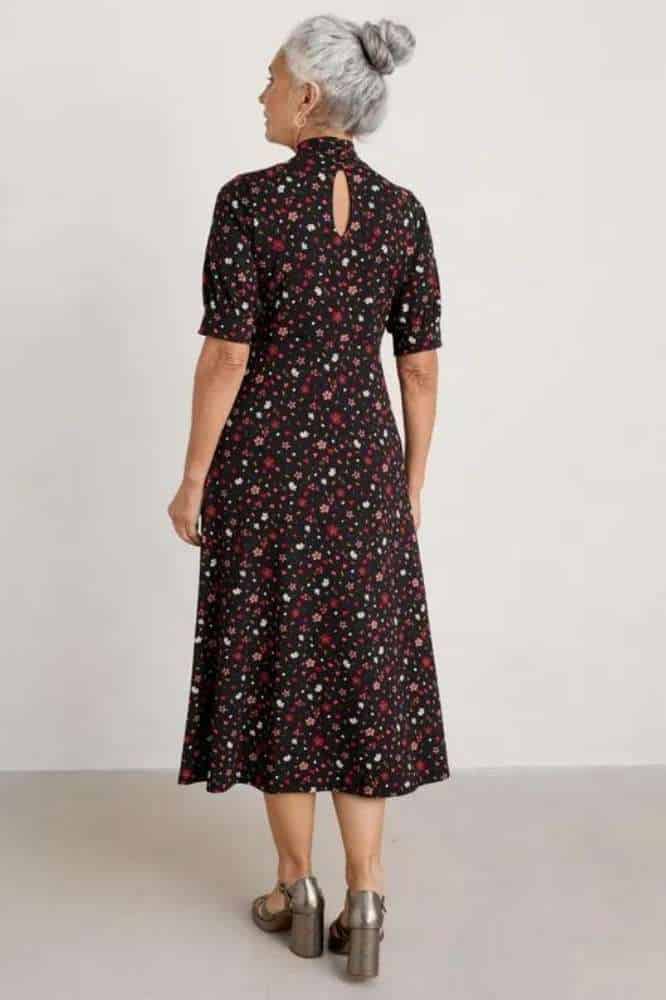 Seasalt Cornwall Calendula Dress Petal Press Onyx