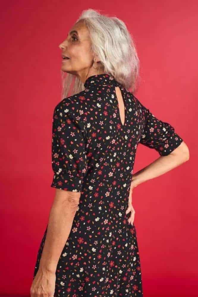 Seasalt Cornwall Calendula Dress Petal Press Onyx