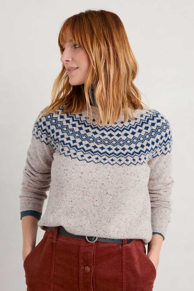 Seasalt Cornwall Camber Rocks Jumper Golding Aran Light Squid (1)