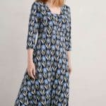 Seasalt Cornwall Waterfront Dress Textured Flower Head Maritime