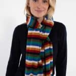 Danefae Danebundle-up Merino Scarf Royal Stripe