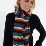 Danefae Danebundle-up Merino Scarf Royal Stripe