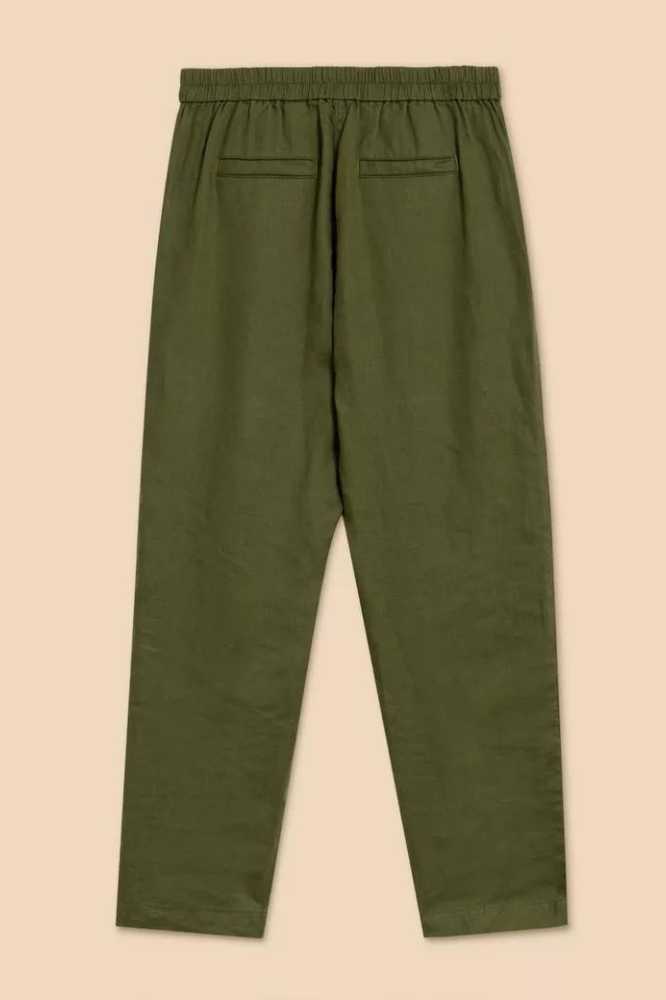 White Stuff Rowena Linen Trouser Dark Green - La Vie en Rose Damesmode