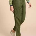 White Stuff Rowena Linen Trouser Dark Green - La Vie en Rose Damesmode