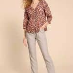 White Stuff Rowena Linen Trouser Light Nat - La Vie en Rose Damesmode