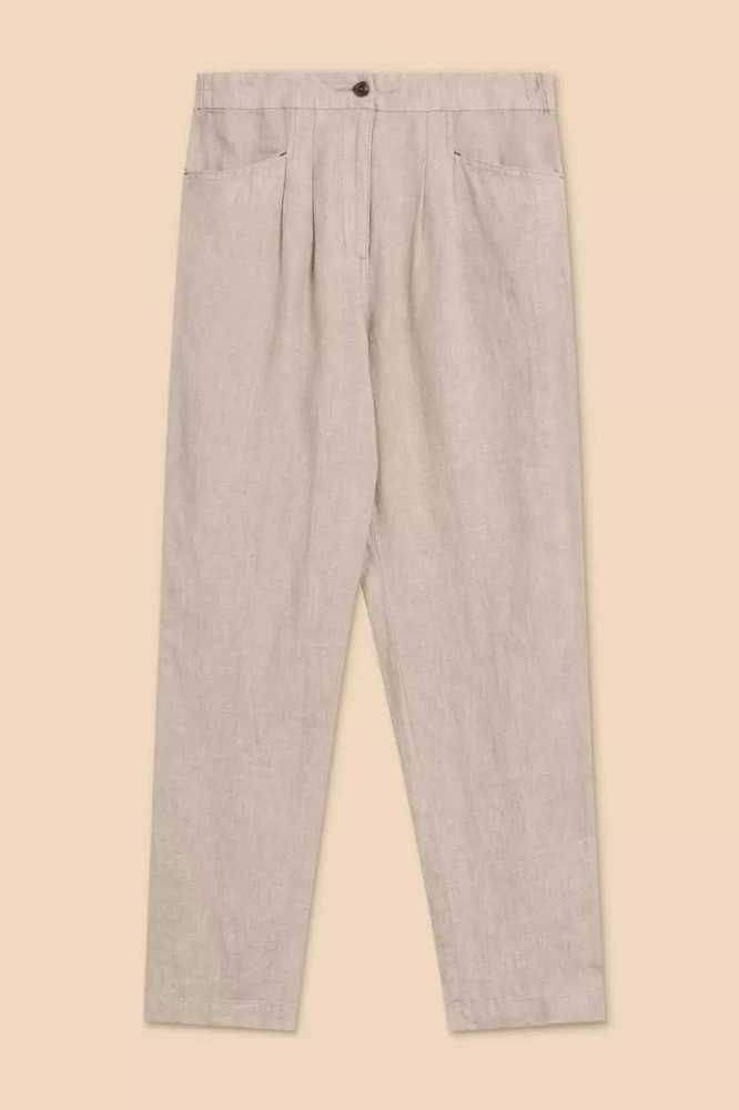 White Stuff Rowena Linen Trouser Light Nat - La Vie en Rose Damesmode