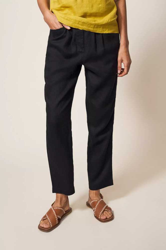 White Stuff Rowena Linen Trouser Pure Black - La Vie en Rose (1)