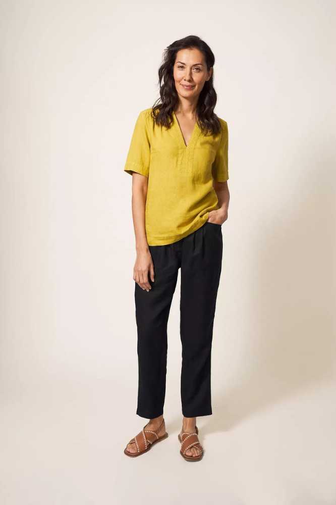 White Stuff Rowena Linen Trouser Pure Black - La Vie en Rose (1)