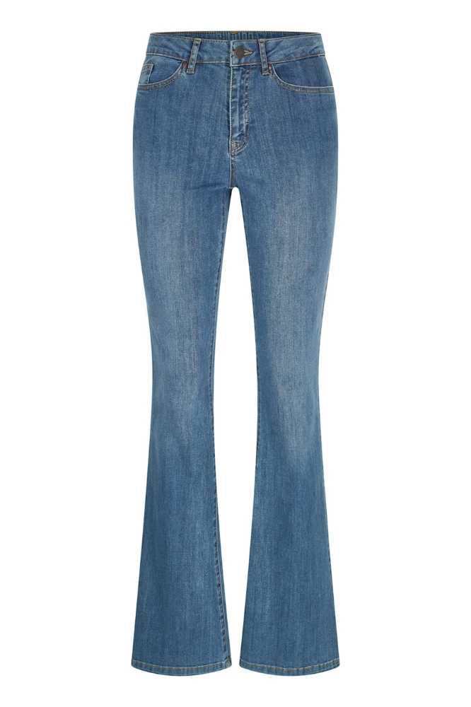 Cloud9 Dora Flared Leg Washed Light Blue - La Vie en Rose Damesmode