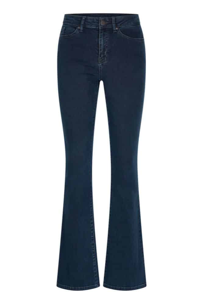 Cloud9 Dora Flared Leg Washed Mid Blue - La Vie en Rose Damesmode (4)