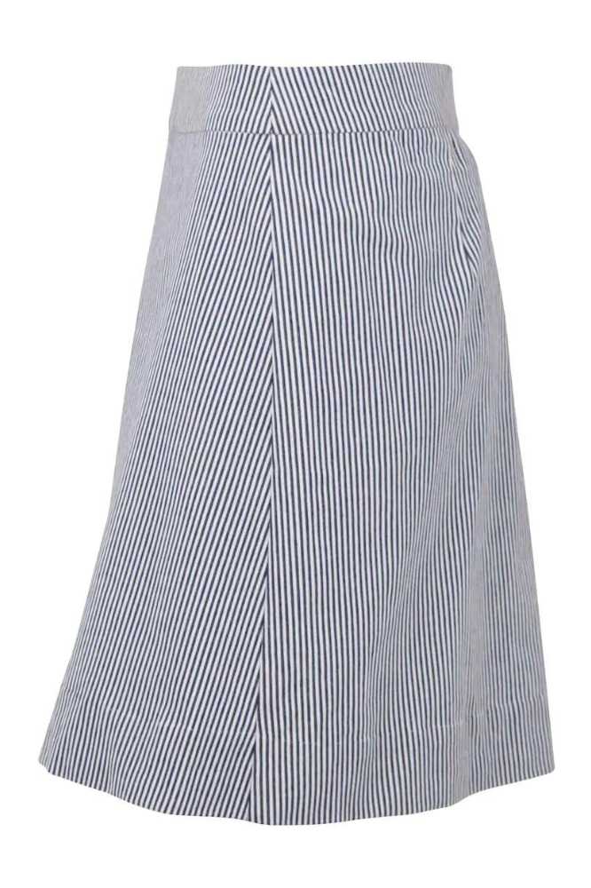 DANEFAE DANELONDON LIGHT CANVAS SKIRT MILKBOY STRIPE - LA VIE EN ROSE DAMESMODE