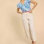 White Stuff Rae Organic Cotton Vest Blue Multi - La Vie en Rose Damesmode