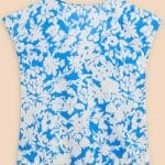 White Stuff Rae Organic Cotton Vest Blue Multi - La Vie en Rose Damesmode