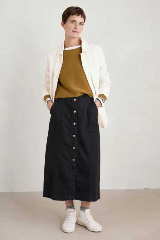 Seasalt Cornwall Makers Cotton Jumper Kelp - La Vie en Rose Damesmode