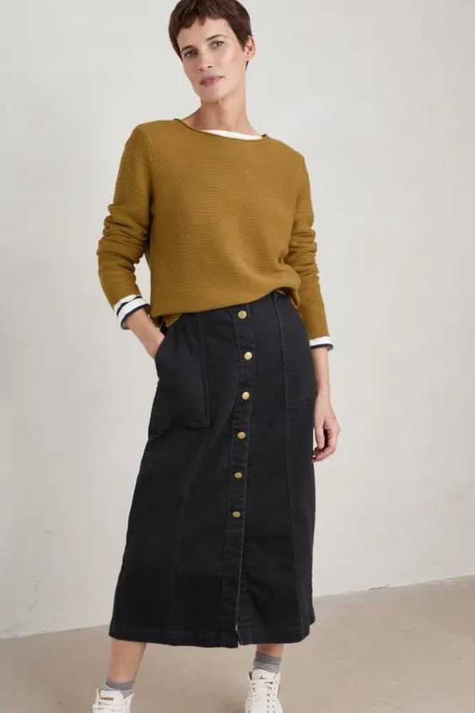 Seasalt Cornwall Makers Cotton Jumper Kelp - La Vie en Rose Damesmode