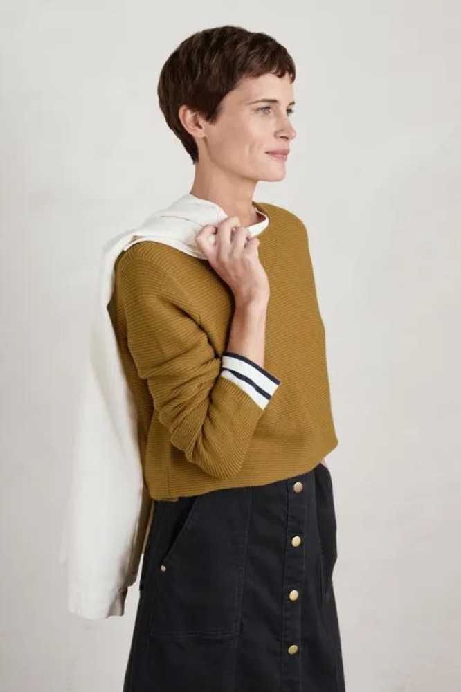 Seasalt Cornwall Makers Cotton Jumper Kelp - La Vie en Rose Damesmode