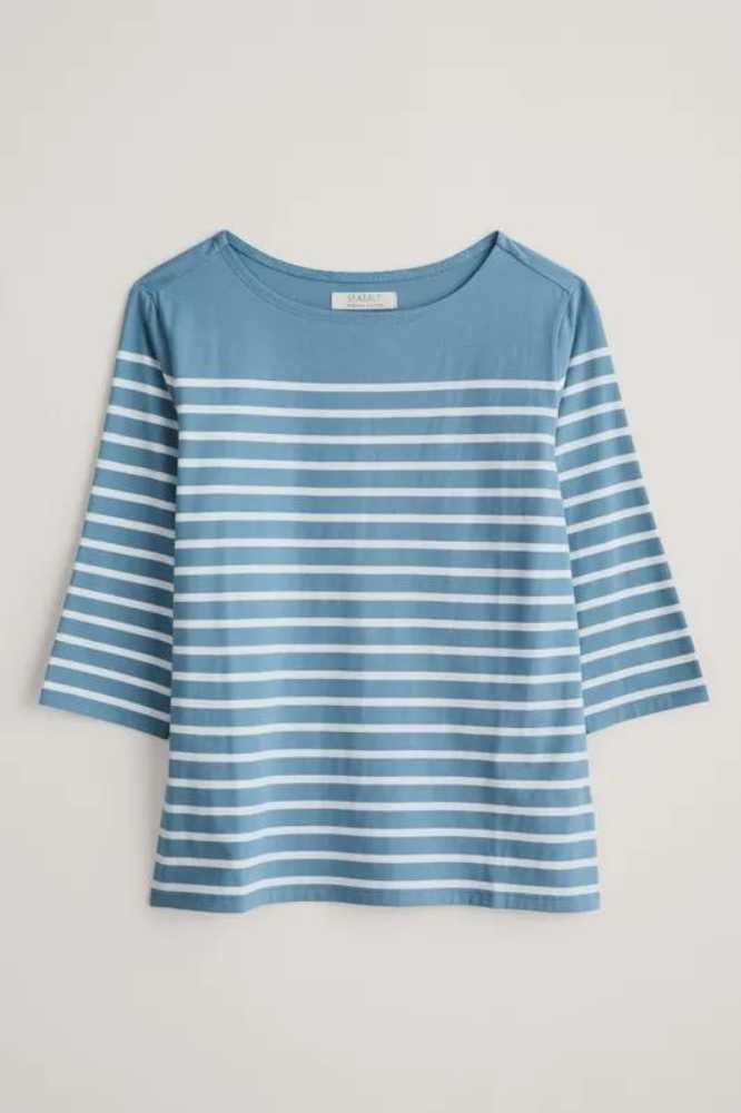 Seasalt Cornwall Sailor Shirt Falmouth Horizon Chalk- La Vie en Rose Damesmode