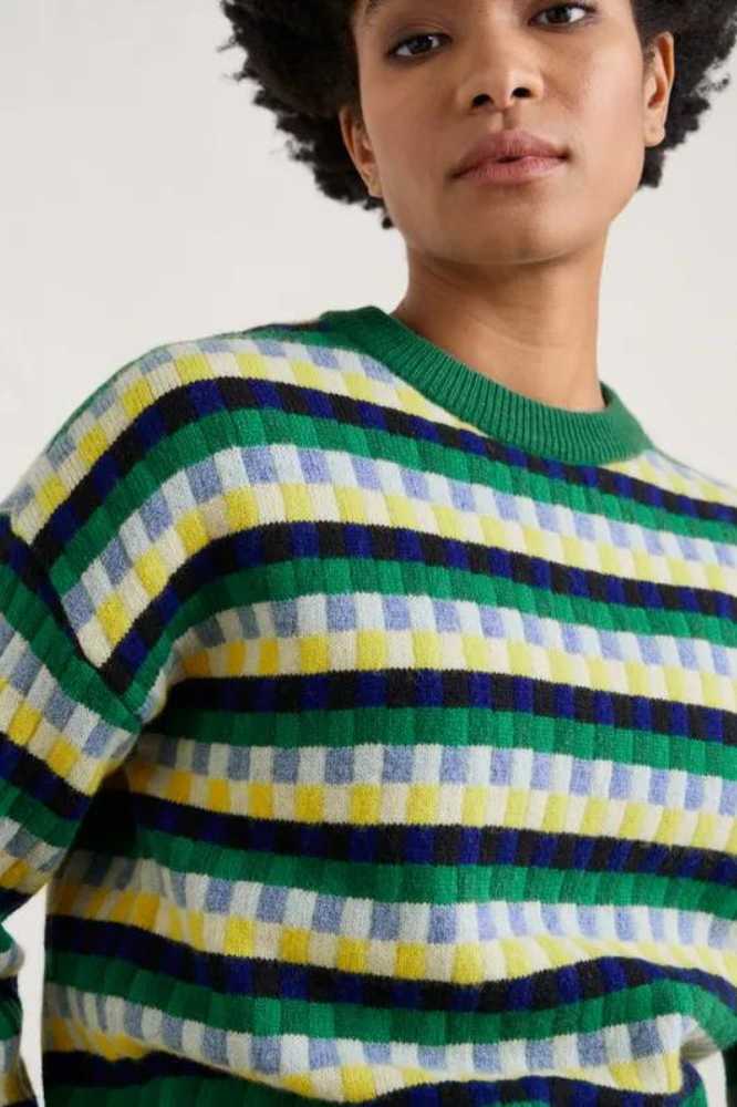 Seasalt Cornwall Seasalt Cornwall Clover Bed Lambswool Blend Jumperr Croquet Island Multi- La Vie en Rose Damesmode- La Vie en Rose Damesmode