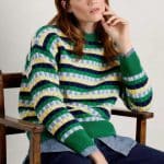 Seasalt Cornwall Seasalt Cornwall Clover Bed Lambswool Blend Jumperr Croquet Island Multi- La Vie en Rose Damesmode- La Vie en Rose Damesmode