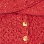 Horseshoe Cable Cardigan Chilli