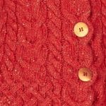 Horseshoe Cable Cardigan Chilli