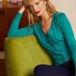 King Louie Cardi V Cocoon Dark Aqua - La Vie en Rose Damesmode