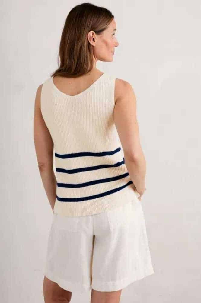 Seasalt Cornwall Canary Vest Veneer Chalk MAritime - La Vie en Rose Damesmode