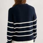 Seasalt Cornwall Castle Beach Cardigan Stripe Porthole Maritime Chalk - La Vie en Rose Damesmode