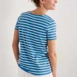 Seasalt Cornwall Sailor T-Shirt Breton Sailboats Chalk - La Vie en Rose Damesmode