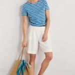 Seasalt Cornwall Sailor T-Shirt Breton Sailboats Chalk - La Vie en Rose Damesmode