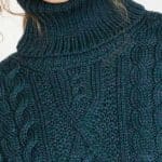 Irelands Eye Juniper Aran Poloneck Atlantic Blue - La Vie en Rose Damesmode