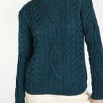 Irelands Eye Juniper Aran Poloneck Atlantic Blue - La Vie en Rose Damesmode