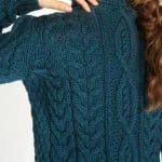 Irelands Eye Juniper Aran Poloneck Atlantic Blue - La Vie en Rose Damesmode