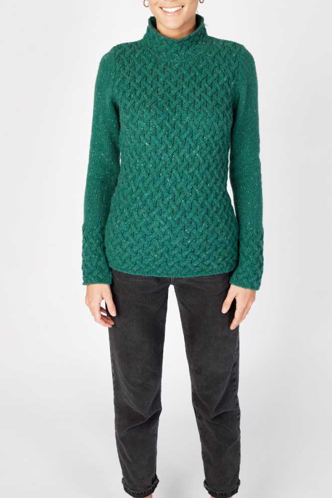 Irelands Eye Trellis Sweater Green Garden - La Vie en Rose Damesmode