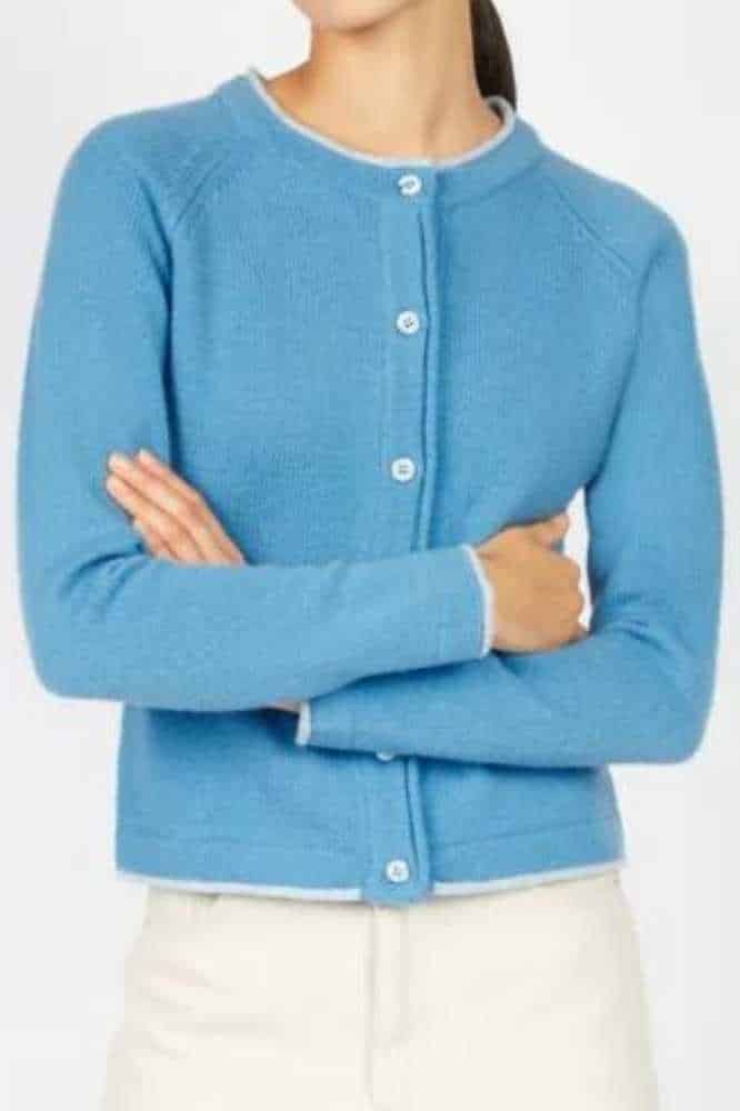 IrelandsEye Knitwear Killiney Cardigan Azure - La Vie en Rose Damesmode