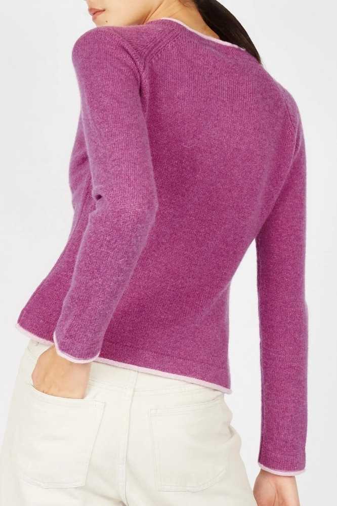 IrelandsEye Knitwear Killiney Cardigan Boysen Berry - La Vie en Rose Damesmode