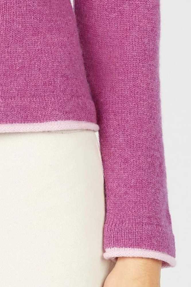 IrelandsEye Knitwear Killiney Cardigan Boysen Berry - La Vie en Rose Damesmode