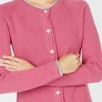 IrelandsEye Knitwear Killiney Cardigan Rose Pink - La Vie en Rose Damesmode